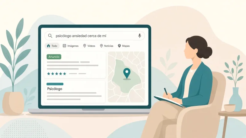 posicionamiento seo para psicologos - búsqueda psicólogo ansiedad posicionamiento seo para psicologos - visibilidad en buscadores